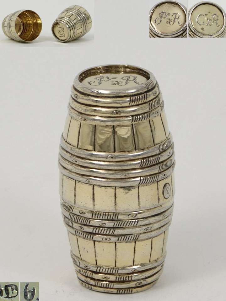 A Fine German Silver Gilt Double Beaker So Called „Fassbecher“